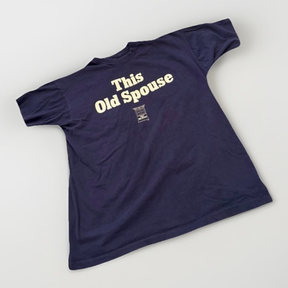 VINTAGE 90s This Old House Logo Spouse Parody T-Shirt USA Funny TV Blue Size XL